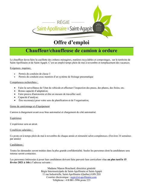 stl emploi chauffeur.